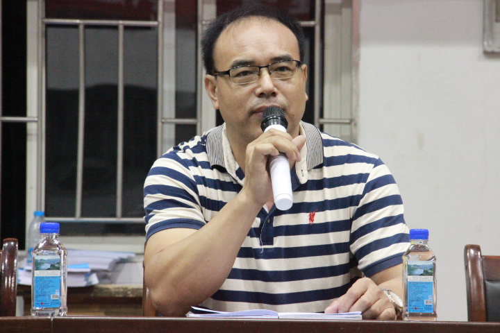 图为党委副书记吴永海发言(陈宝玉摄) 威廉希尔中文官网